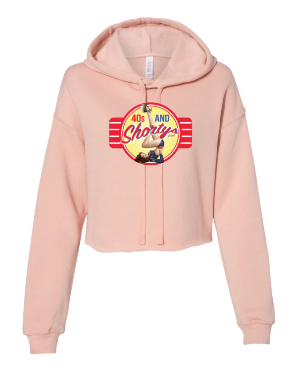40's and Shorty's Crop Hoodie Peach