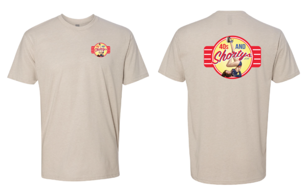 40's and Shorty's Sand Tee Front and back logo