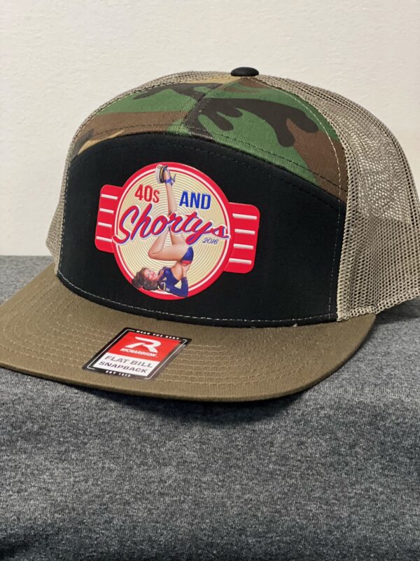 40's and Shorty's  Flat Bill 7 Panel Camp/Black