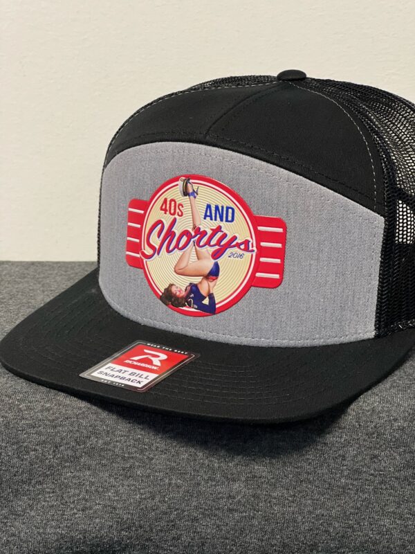 40's and Shorty's  Flat Bill 7 Panel Heather/Black