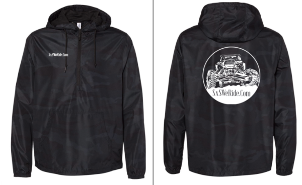 Independent 1/4 Zip Lightweight WIndbreaker - Black
