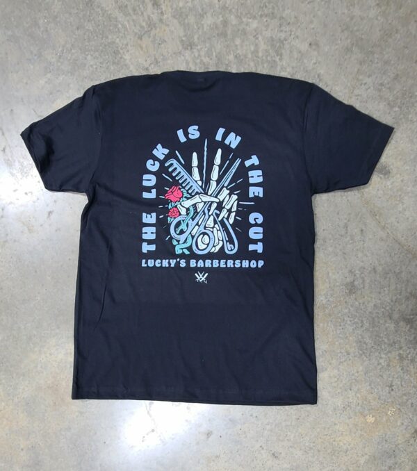 Luckys Barbershop T Shirt V8 - Image 2