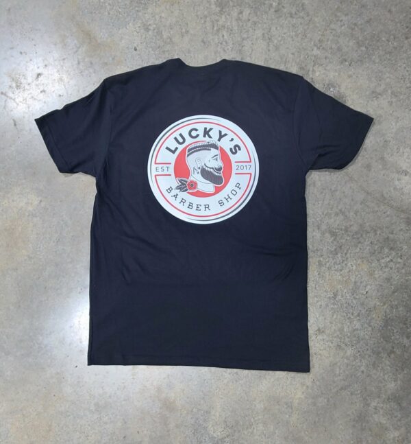 Luckys Barbershop T Shirt V1 - Image 2