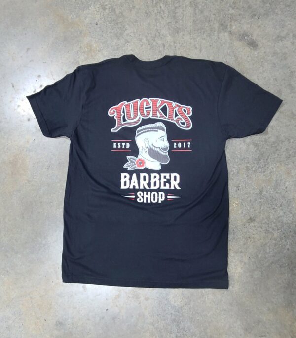 Luckys Barbershop T Shirt V2 - Image 2