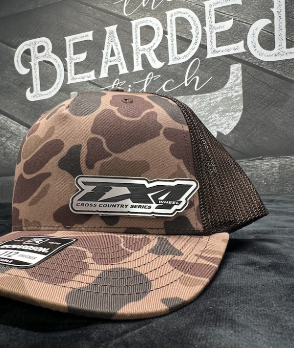 TX4 BROWN CAMO112 WITH BRUSHED ALUM PATCH