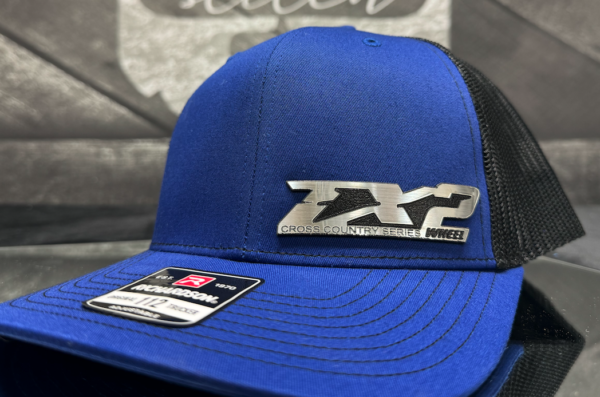 TX2 112 BLUE/BLACK  BRUSHED ALUM PATCH