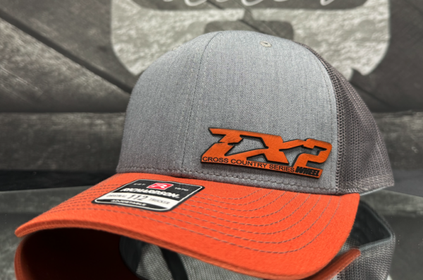 TX2 112 HEATHER GRAY /ORANGE  ORANGE LEATHER PATCH